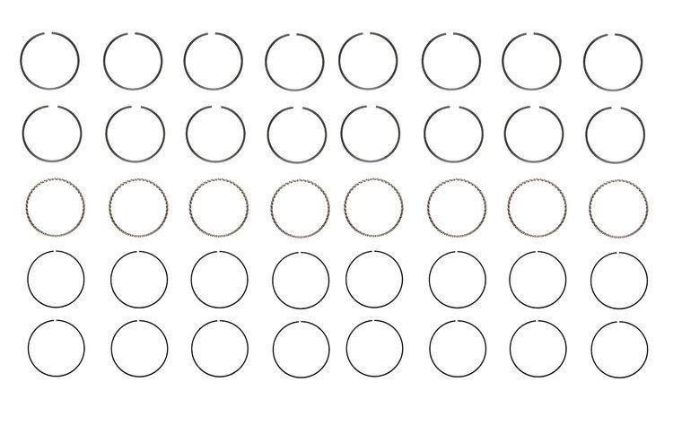 C96008-STD Piston Ring Set for 1999-2016 Isuzu, Buick, Cadillac, Chevrolet 4.8L, 5.3L [Standard Size]