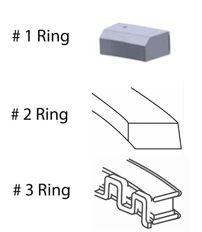 M10118-STD Piston Ring Set for Ford/Chevrolet, 302 ci, 350 ci [Standard Size]