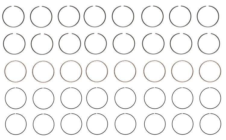 M10418-005 Piston Ring Set for 1970-1972 Chevrolet 6.6L [+0.005 in. Oversize]