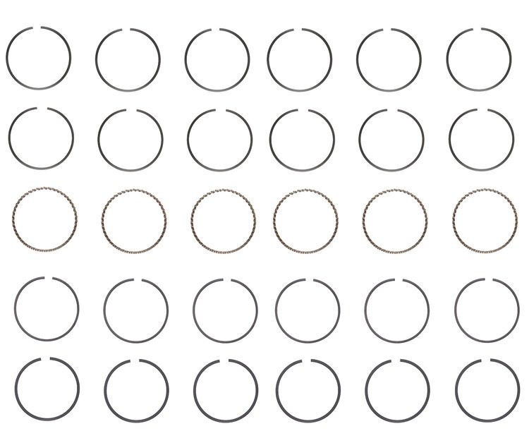 M34056-030 Piston Ring Set for 1960-1987 Chrysler, Dodge 2.8L, 3.2L, 3.7L [+0.030 in. Oversize]
