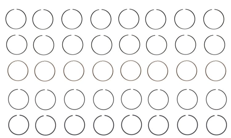 M37468-STD Piston Ring Set for 1993-2002 Chevrolet 4.3L, 5.0L [Standard Size]