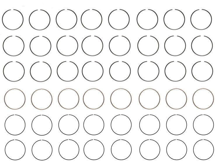 M39458-030 Piston Ring Set for 1991-1998 Chevrolet 6.0L [+0.030 in. Oversize]