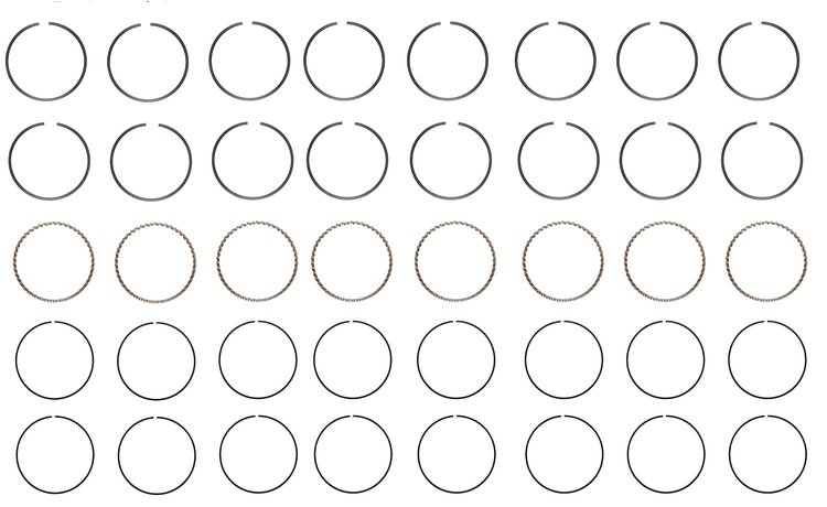 M41558-040 Piston Ring Set for 1970-1976 Pontiac 7.5L [+0.040 in. Oversize]