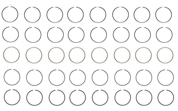M42508-030 Piston Ring Set for 1980-1988 Chevrolet 7.0L [5/64, 5/64, 3/16. 4 ring set.; Sizes : 030, +0.030 in. Oversize]