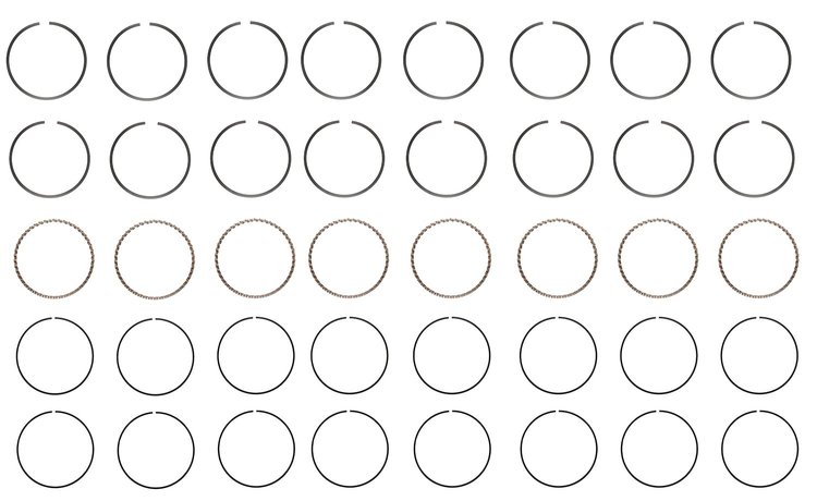 M42518-060 Piston Ring Set for 1991-2000 Chevrolet 7.4L [+0.060 in. Oversize]