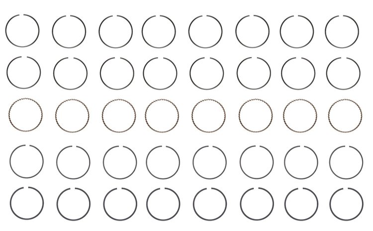 M42528-030 Piston Ring Set for 2001-2006 Chevrolet 8.1L [+0.030 in. Oversize]
