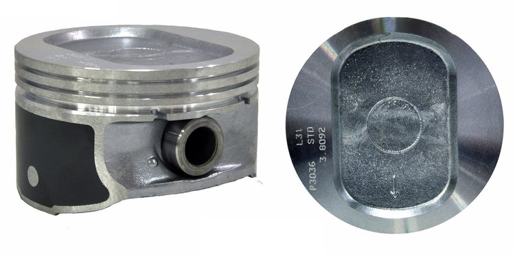 P3036(6)STD Coated Hypereutectic Dish Top Piston for 1997-2008 Ford, Mercury 4.2L [Standard Size]