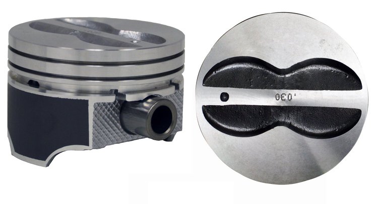 P5016(8)STD Coated Hypereutectic Flat Top Piston for 1967-1990 Chevrolet 5.7L [Standard Size]