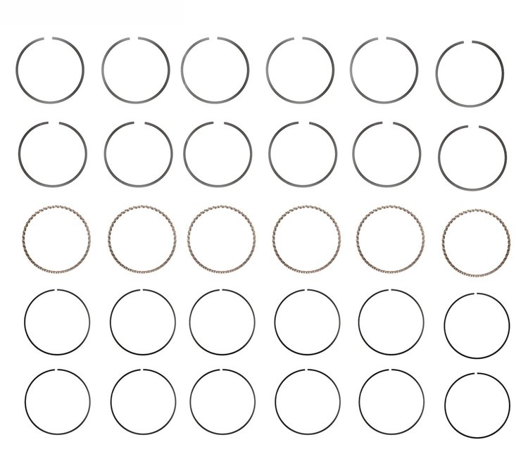 R34056-020 Piston Ring Set for 1960-1987 Chrysler, Dodge 2.8L, 3.2L, 3.7L [+0.020 in. Oversize]