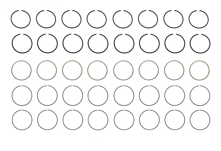 R37458-STD Piston Ring Set for 1976-1996 Chevrolet 3.8L, 4.3L, 5.0L [Standard Size]