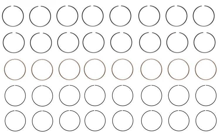 R38858-030 Piston Ring Set for 1957-1973 Chevrolet 4.6L, 5.0L [+0.030 in. Oversize]