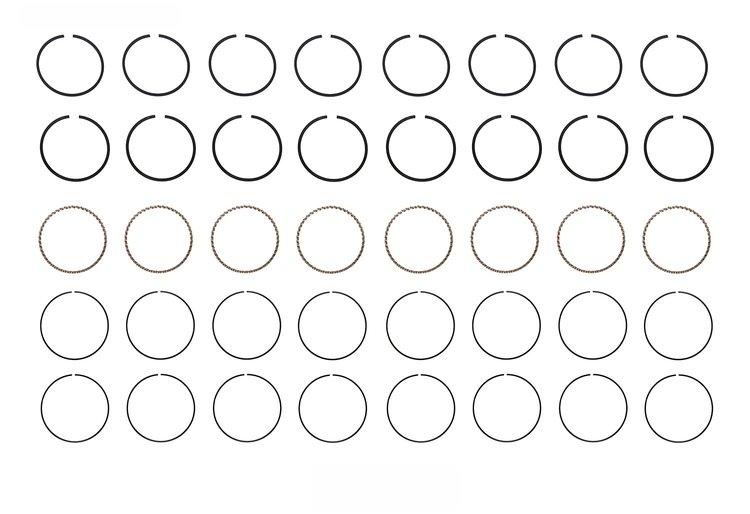 R40058-STD Piston Ring Set for 1957-1993 Chrysler, Dodge, Chevrolet 4.9L, 5.3L, 5.7L, 5.9L [Standard Size]