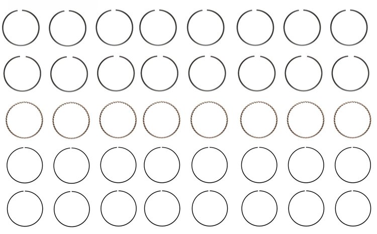 R41258-STD Piston Ring Set for 1958-1980 Chevrolet 5.7L, 6.6L [Standard Size]