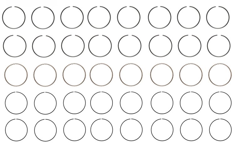 R42558-STD Piston Ring Set for 1959-1990 Chrysler, Dodge, Chevrolet 6.3L, 7.0L, 7.4L [Standard Size]
