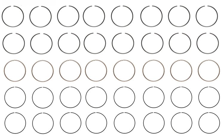 R43518-STD Piston Ring Set for 1977-1979 Buick, Oldsmobile, Pontiac 6.6L [Standard Size]
