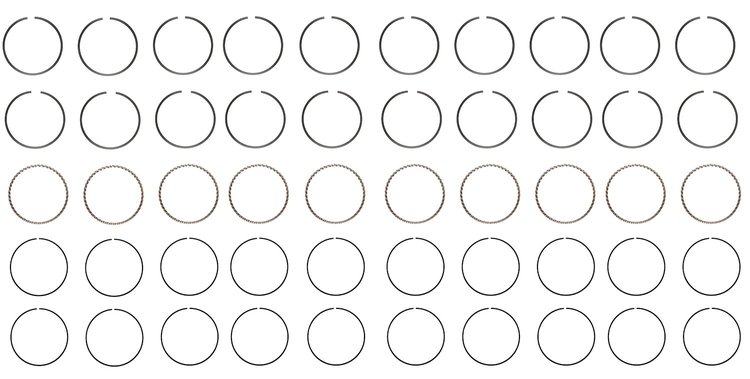 S902210-STD Piston Ring Set for 1997-2019 Ford 6.8L [Standard Size]