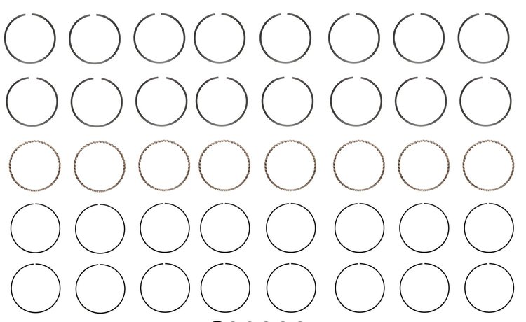 S90228-STD Piston Ring Set for 1991-2014 Ford, Lincoln, Mercury 4.6L, 5.4L [Standard Size]