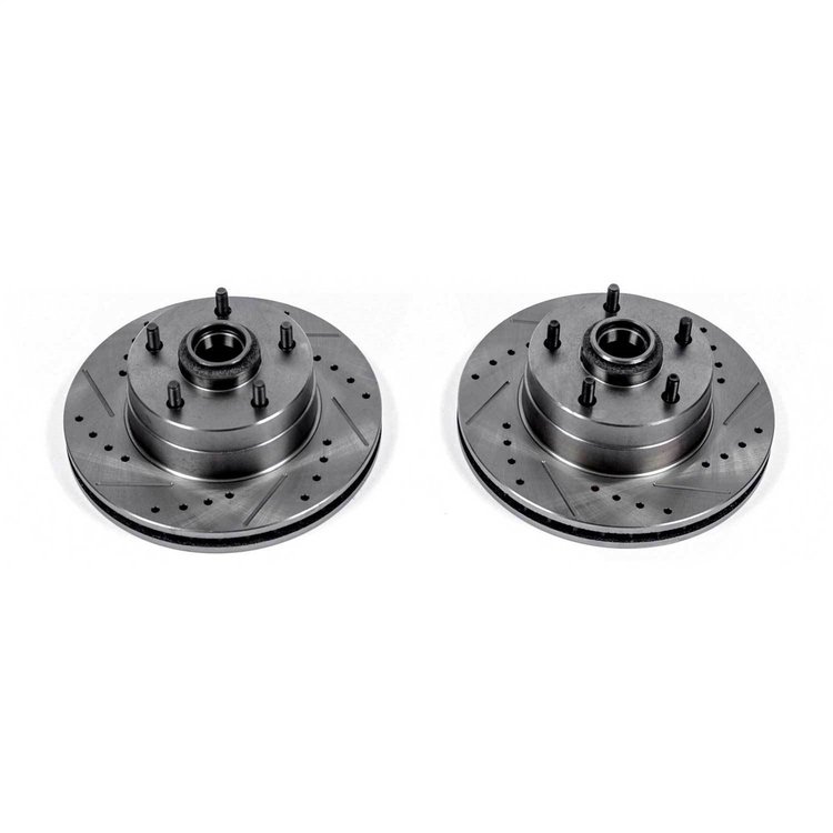 Cross-Drilled and Slotted Brake Rotors Front