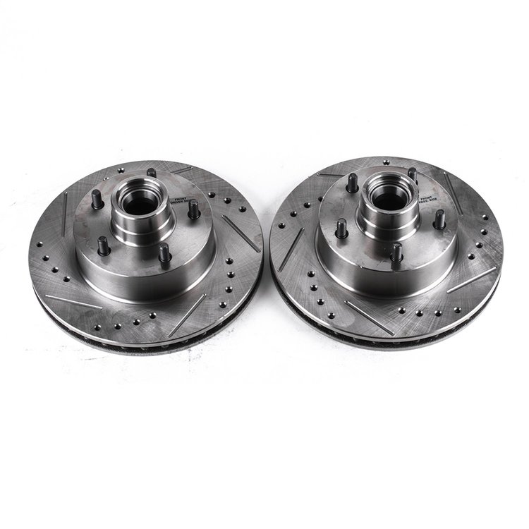 Cross-Drilled and Slotted Brake Rotors Front