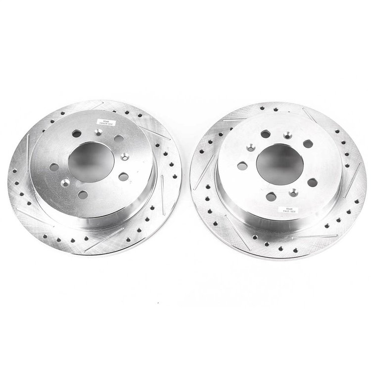 Cross-Drilled and Slotted Brake Rotors Rear