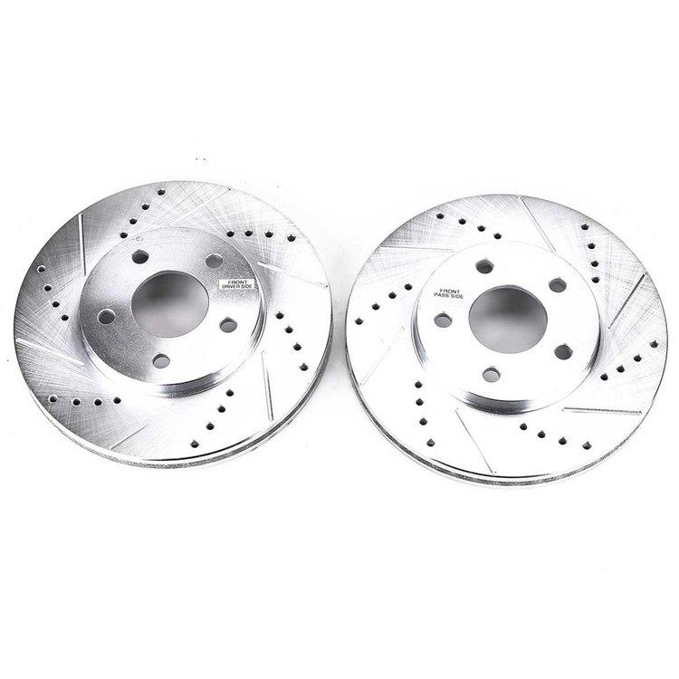Cross-Drilled and Slotted Brake Rotors Front