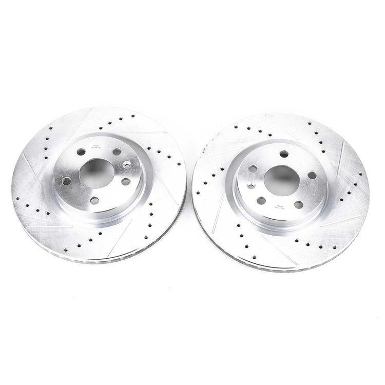 Cross-Drilled and Slotted Brake Rotors Front