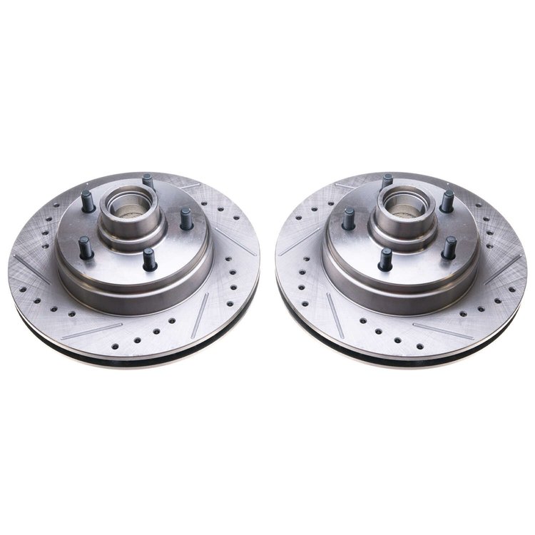Drilled and Slotted Brake Rotors Fits Select 1977-1993 Chevrolet, GMC, Cadillac, Buick, Oldsmobile, Pontiac Models
