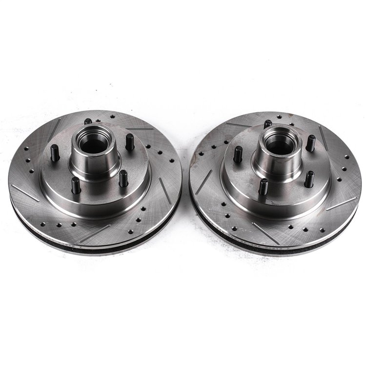 Cross-Drilled and Slotted Brake Rotors Front