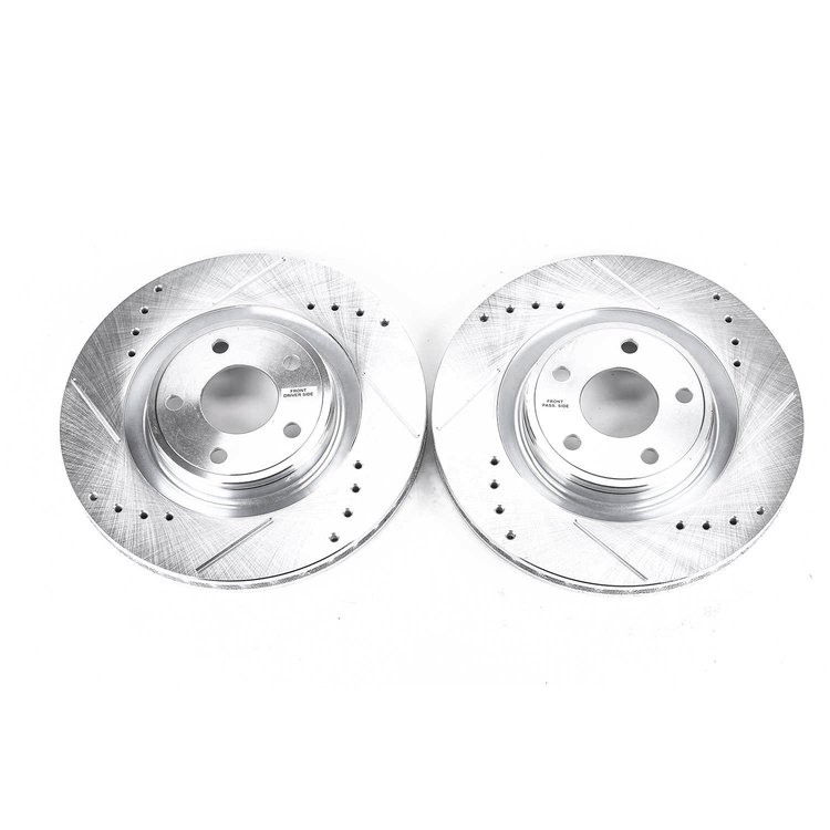 Cross-Drilled and Slotted Brake Rotors Front