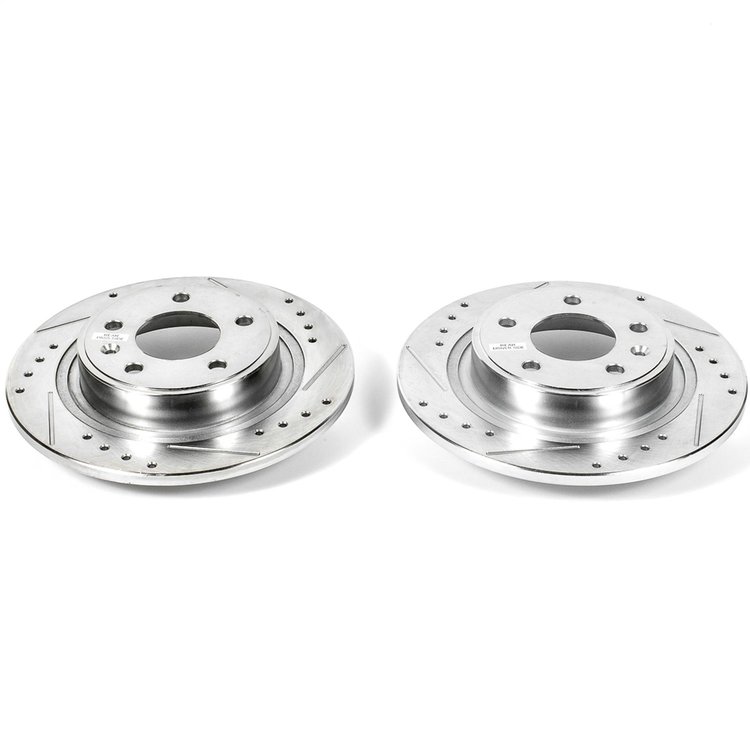 Cross-Drilled and Slotted Brake Rotors Front