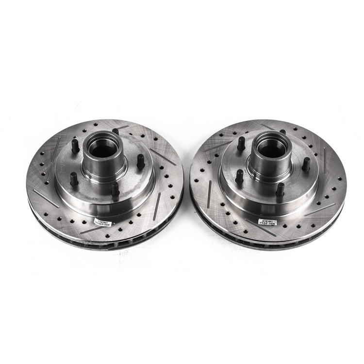 Cross-Drilled and Slotted Brake Rotors Front