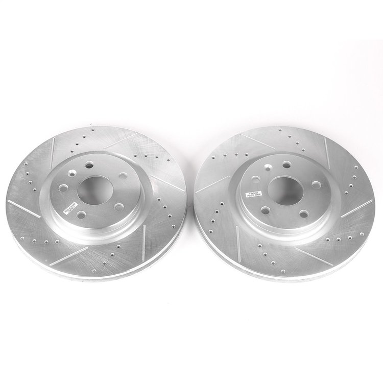 Cross-Drilled and Slotted Brake Rotors Front