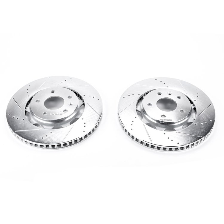 Cross Drilled And Slotted Brake Rotor Front
