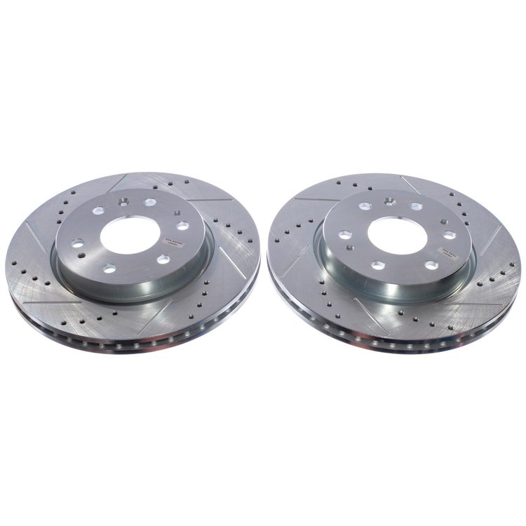 AR82212XPR Front Drilled, Slotted & Zinc Plated Brake Rotor Pair, Includes AR82212XL & AR82212XR
