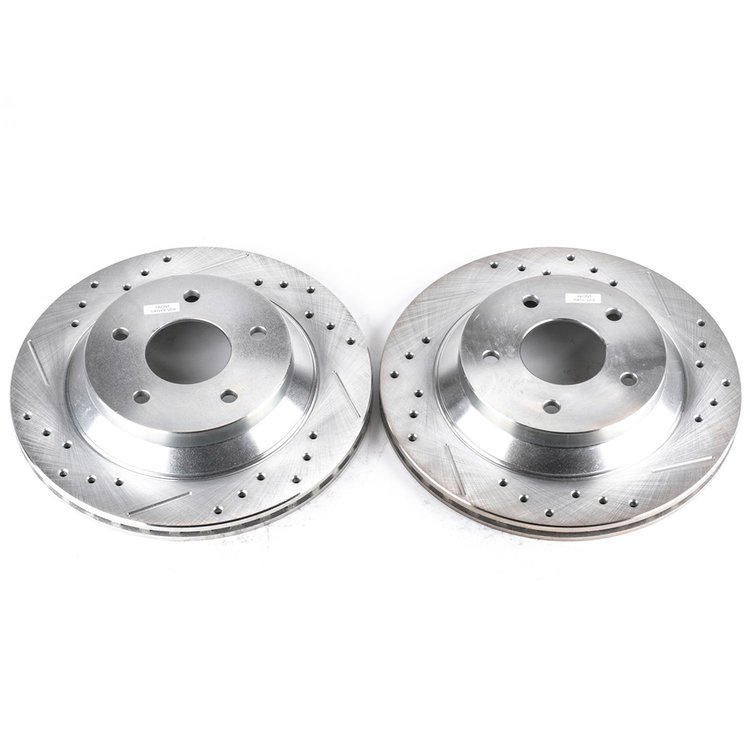 Cross-Drilled and Slotted Brake Rotors Front