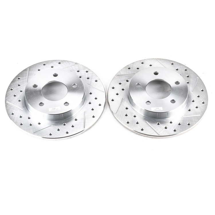 Cross-Drilled and Slotted Brake Rotors Front