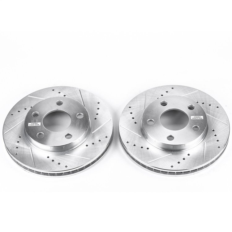 Cross-Drilled and Slotted Brake Rotors Front