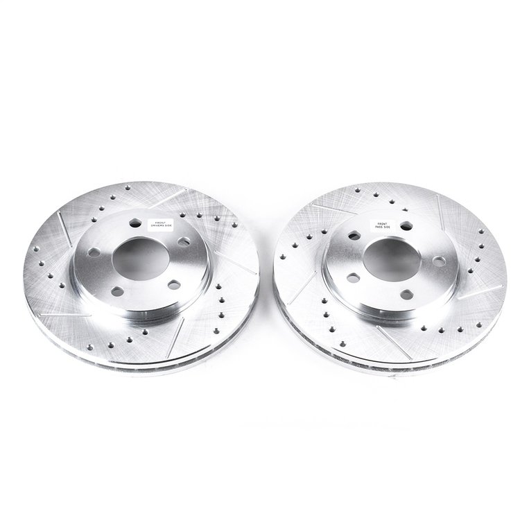 Cross-Drilled and Slotted Brake Rotors Front
