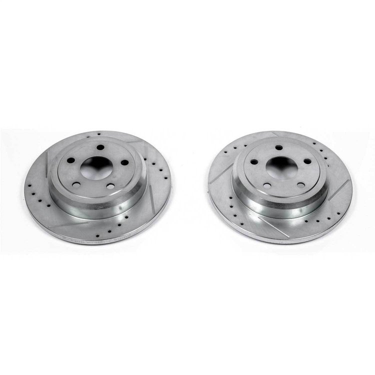 Cross Drilled And Slotted Brake Rotor Rear