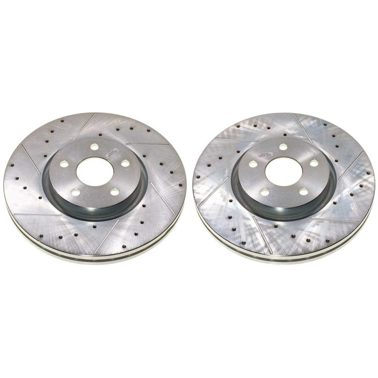 AR83110XPR Front Drilled, Slotted & Zinc Plated Brake Rotor Pair, Includes AR83110XL & AR83110XR