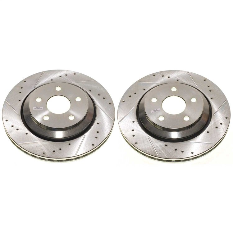 AR83111XPR Rear Drilled, Slotted & Zinc Plated Brake Rotor Pair, Includes AR83111XL & AR83111XR