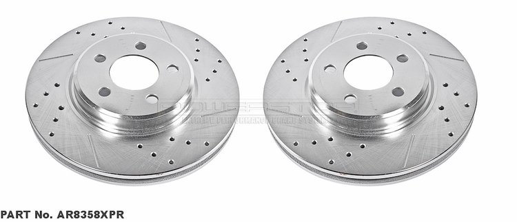 Cross-Drilled and Slotted Brake Rotors Front