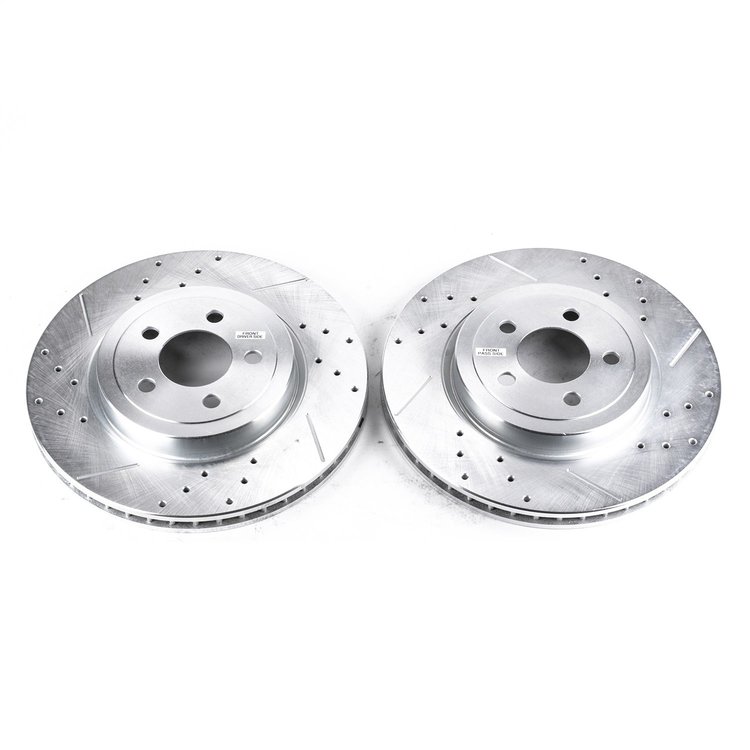 Cross-Drilled and Slotted Brake Rotors Front