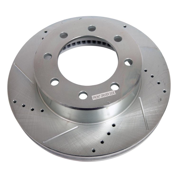 Extreme Performance Drilled And Slotted Brake Rotor Fits Select Late Model Dodge Trucks [Front Left/Driver Side]