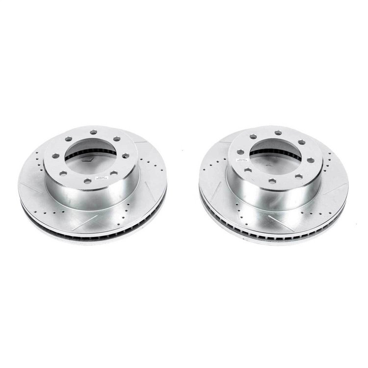 Power Stop Drilled And Slotted Brake Rotor Front