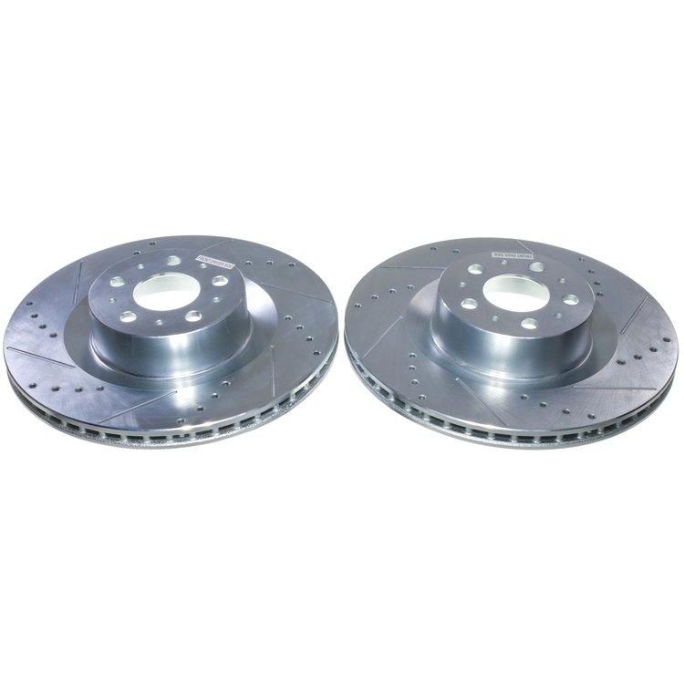 AR84011XPR Front Drilled, Slotted & Zinc Plated Brake Rotor Pair, Includes AR84011XL & AR84011XR