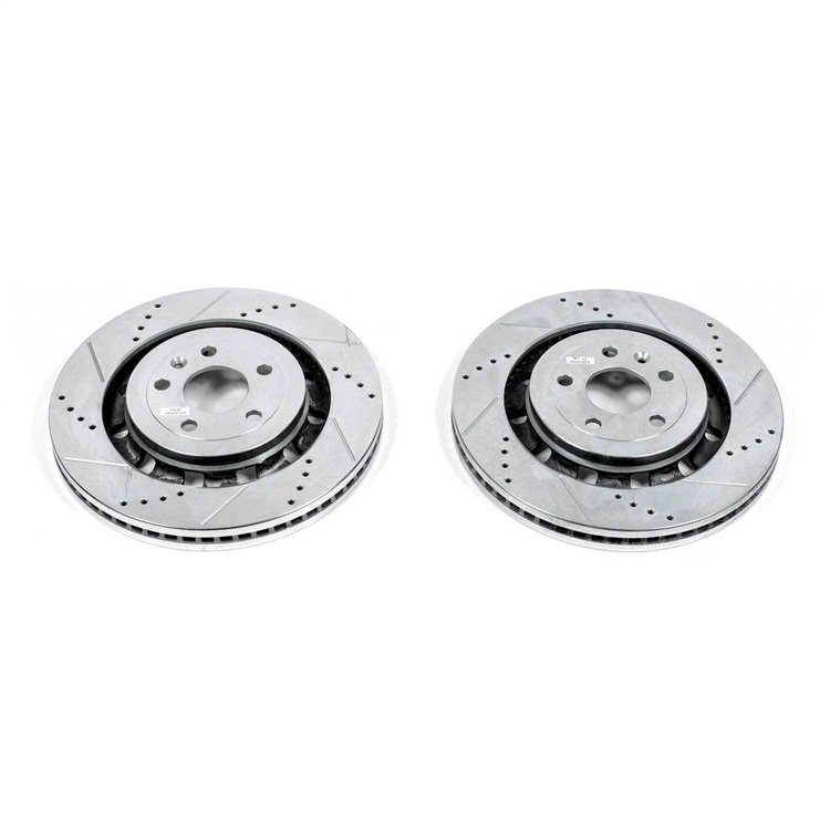 Cross Drilled And Slotted Brake Rotors Front