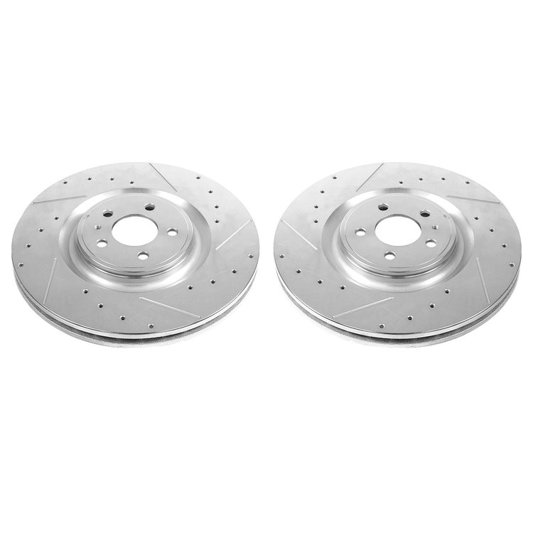 AR85151XPR Evolution Drilled/Slotted Rotors for 2013-2014 Ford Mustang Shelby GT500  [Front]