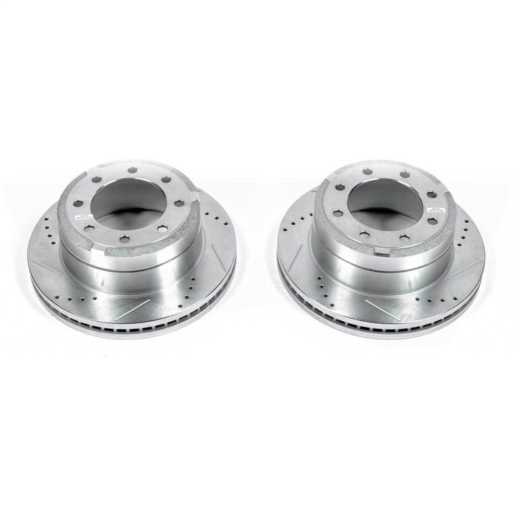 Cross-Drilled and Slotted Brake Rotors Rear Highest Quality G3000 Grade Casting Blanks Zinc-Plated f