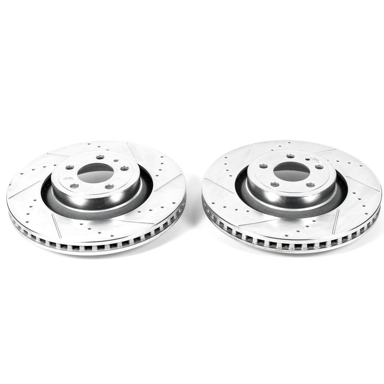Cross Drilled And Slotted Brake Rotors Front